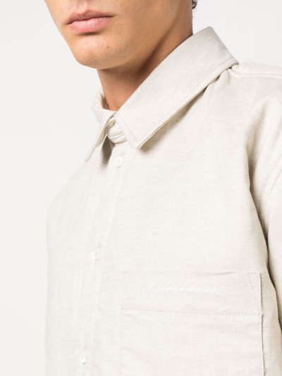 Jacquemus La Chemise Boulanger Cotton Blend Shirt In Neutrals
