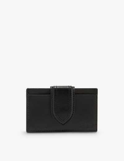 Jacquemus La Porte Grained Leather Cardholder in Black for Men