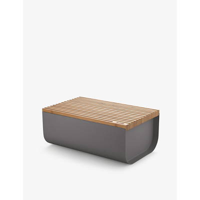 Alessi Nocolor Mattina Resin Bread Box And Wooden Board In Nocolor