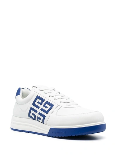 Shop Givenchy G4 Leather Sneakers In Clear Blue