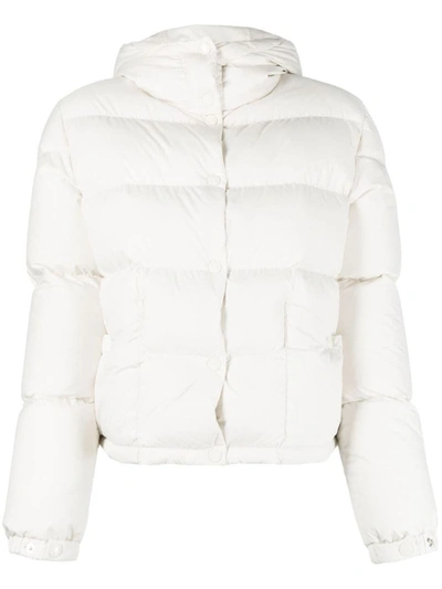 Shop Moncler Ebre Down Jacket In White