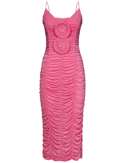 Shop Magda Butrym Midi Dress In Pink