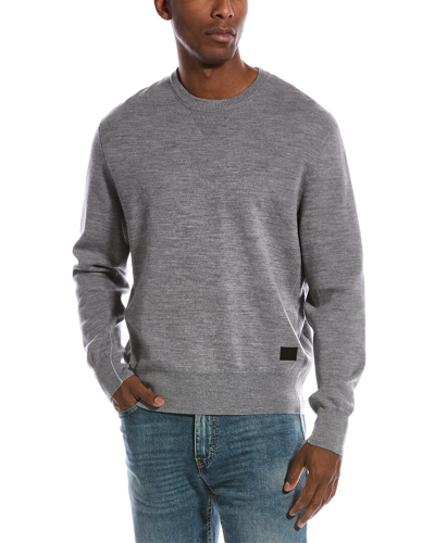 Shop Rag & Bone York Wool-blend Crewneck Sweater In Grey
