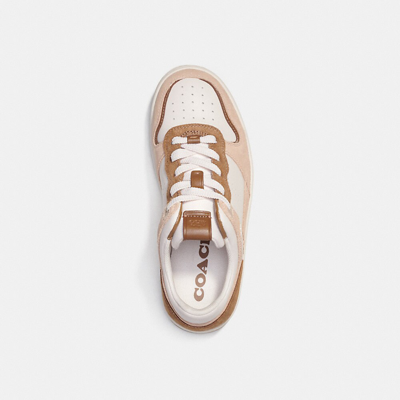 Shop Coach C201 Lowtop-sneaker In Brown/white