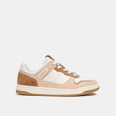 Shop Coach C201 Lowtop-sneaker In Brown/white
