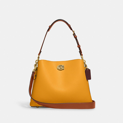Shop Coach Willow Shoulder Bag In Colorblock