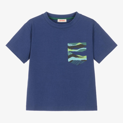 Shop Joyday Boys Blue Cotton Landscape T-shirt