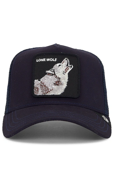 Shop Goorin Brothers The Lone Wolf Hat In Navy