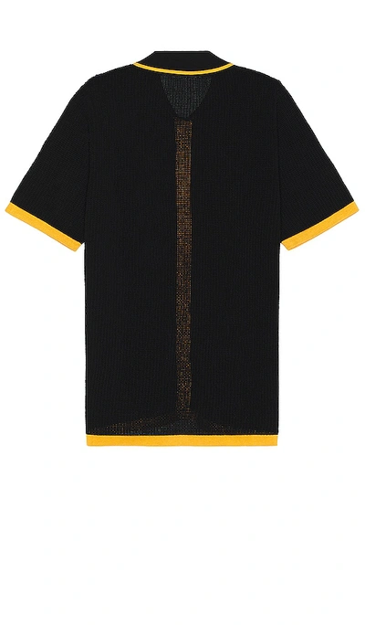 Shop Double Rainbouu Knit Shirt In Black & Gold
