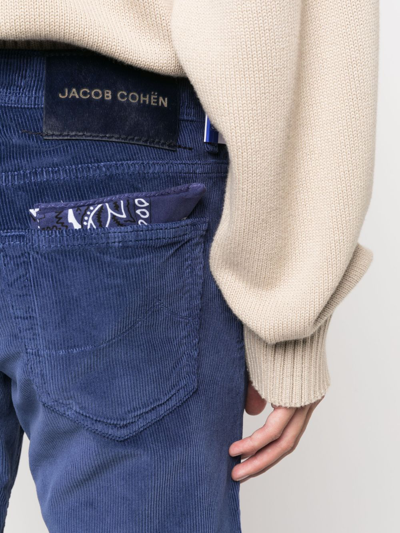 Jacob Cohen Straight-leg Corduroy Trousers In Blue