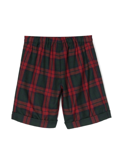 Siola Tartan-check Cotton-blend Shorts In Green