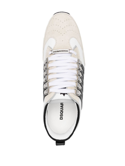 Shop Dsquared2 Boxer Stripe-print Sneakers In White