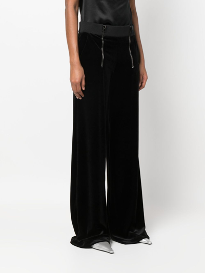 Shop Tom Ford High-waisted Wide-leg Trousers In Black