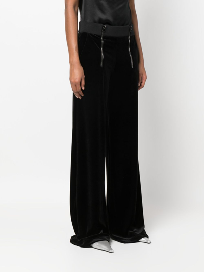 Tom Ford High-waisted Wide-leg Trousers In Black