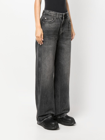 Shop Haikure Wide-leg Jeans In Black