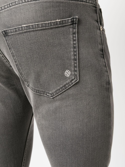 Shop Eleventy Low-rise Straight-leg Jeans In Grey
