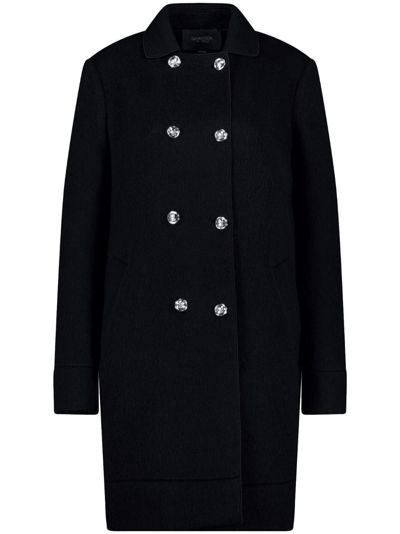 Shop Giambattista Valli Double-breasted Wool-blend Coat In Black