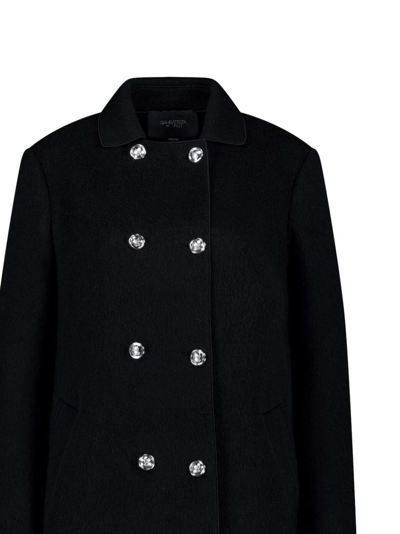 Shop Giambattista Valli Double-breasted Wool-blend Coat In Black