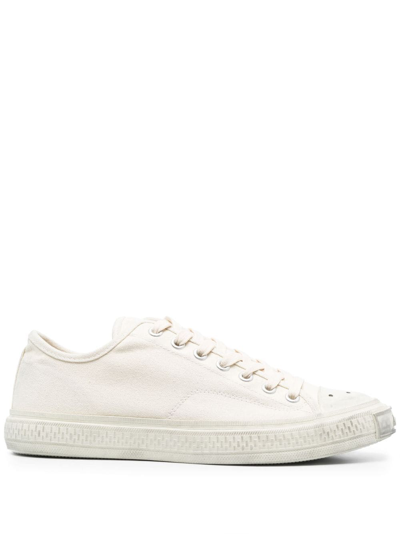 Shop Acne Studios Ballow Tag Canvas Sneakers In Neutrals