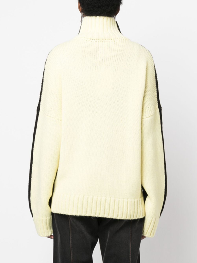 Shop Jw Anderson Logo-embroidered Roll-neck Jumper In Black