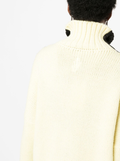 Shop Jw Anderson Logo-embroidered Roll-neck Jumper In Black