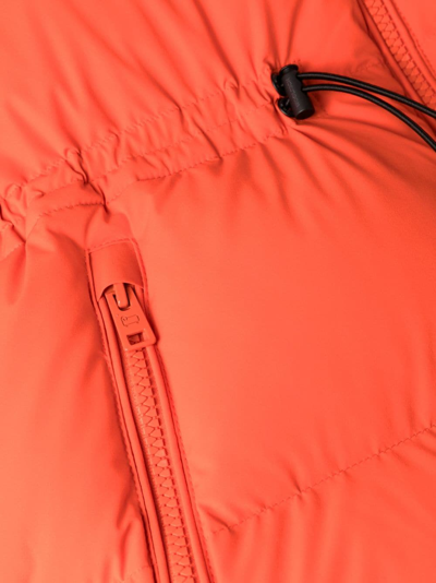 Shop Woolrich Matt Hooded Down Jacket In Orange