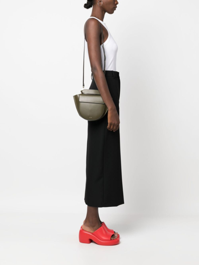 Shop Wandler Mini Hortensia Leather Shoulder Bag In Green