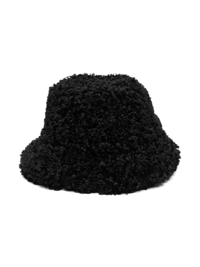 Shop Monnalisa Heart-motif Bucket Hat In Black