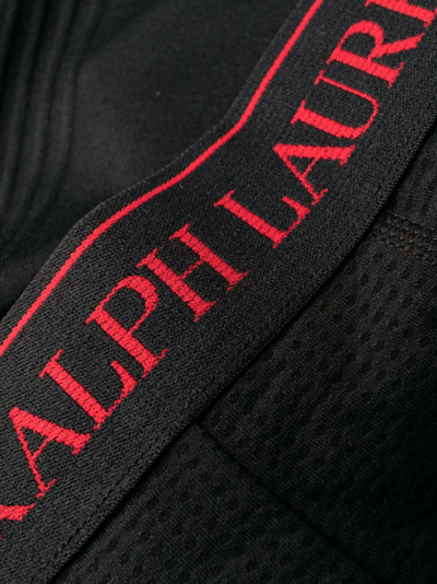 Shop Polo Ralph Lauren Logo-waistband Stretch-design Leggings In Black