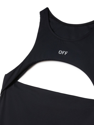 Shop Off-white Off-stamp Swimsuit In Black