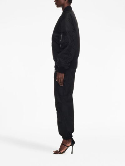 Off-white Nylon Bomber Jacket In Black