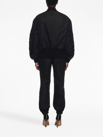 Shop Off-white Zip-fastening Bomber Jacket In Black