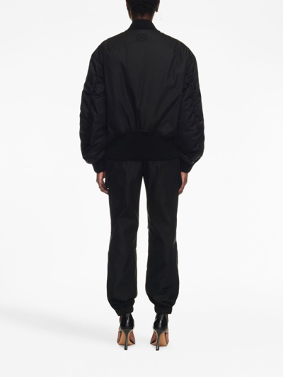 Off-white Nylon Bomber Jacket In Black
