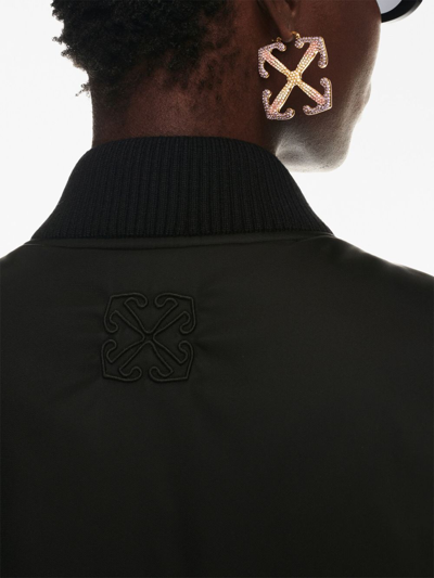Off-white Nylon Bomber Jacket In Black