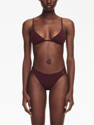 Off-white Off Stamp Triangle Bikini Set In Red