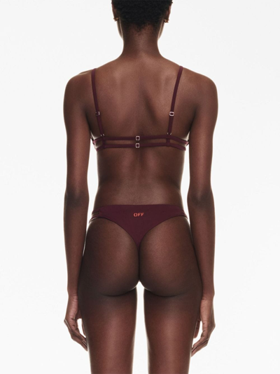 Off-white Off Stamp Triangle Bikini Set In Red