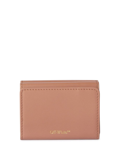 Off-white Jitney Leather Wallet In Neutrals