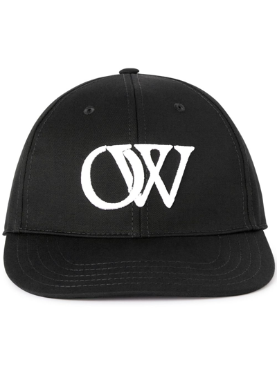 Shop Off-white Drill Logo-embroidered Baseball Cap In Black