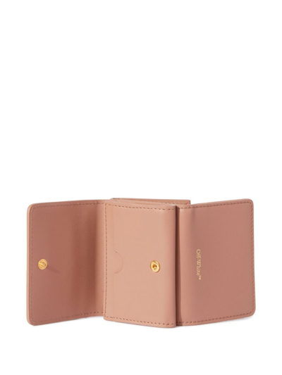 Shop Off-white Jitney Leather Wallet In Neutrals