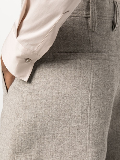 Brunello Cucinelli Wide-leg Bermuda Shorts In Neutrals