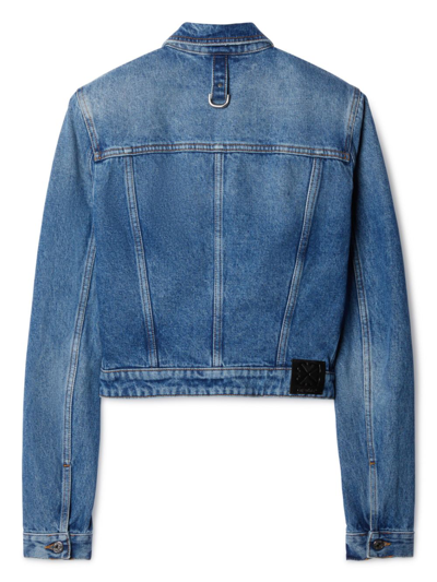 Off-white Off White Denim Jacket With Harness Details In Blue