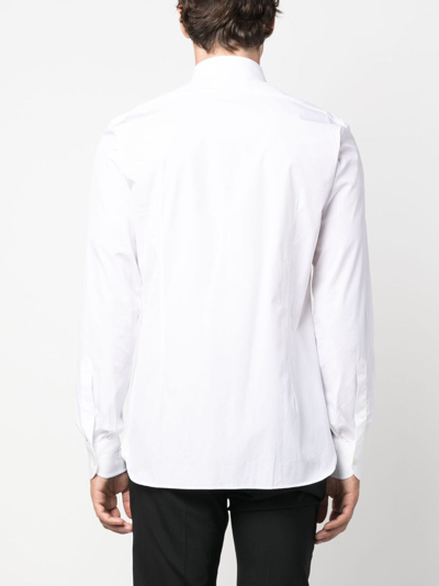 Tom Ford Broadcloth Button Long Sleeve Shirt In White
