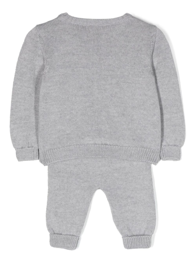 Siola Merino Cable-knit Trouser Set In Grey