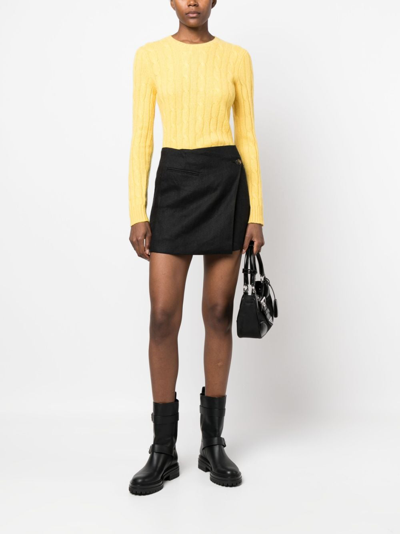 Shop Polo Ralph Lauren Cable-knit Cashmere Jumper In Yellow