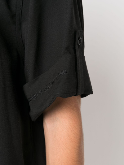 Shop Helmut Lang Short-sleeve Button-up Shirt In Black