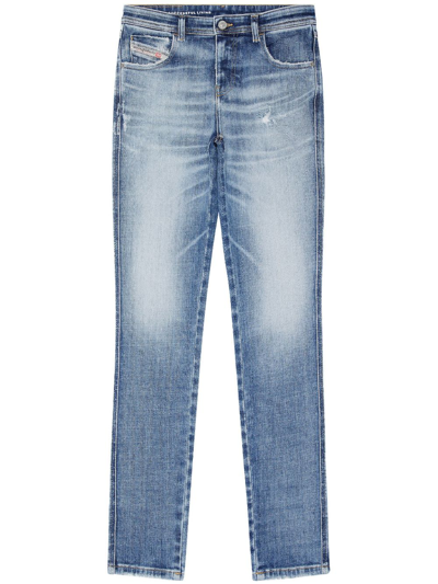 Shop Diesel 2015 Babhila 09g35 Skinny Jeans In Blue