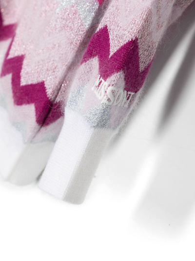 Shop Missoni Signature Zigzag-print Knit Jumper In Pink
