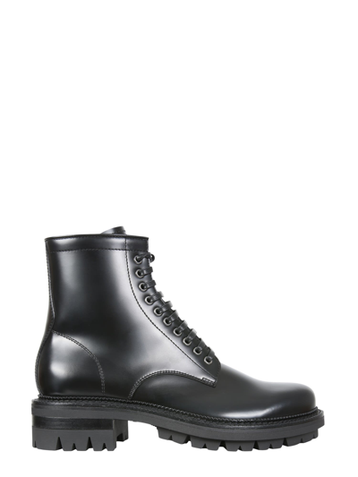 Dsquared2 Chunky Sole Ankle Boot With Pull Tab In Black