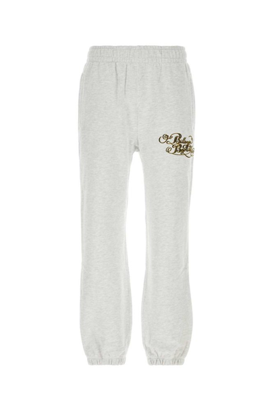 Shop Billionaire Boys Club Logo Embroidered Straight Leg Track Pants In Grey