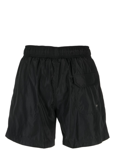 Shop Palm Angels Logo-print Swim Shorts In Black